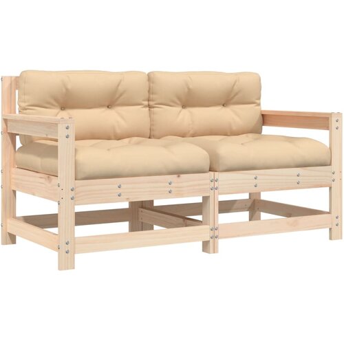 Maison Chic Vrtni stoli - Stol za vrt z blazino 2 kosa trdna borovina JS2554, (21876311) Slike