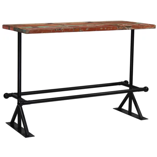  Barski stol od masivnog obnovljenog drva 150 x 70 x 107 cm višebojni