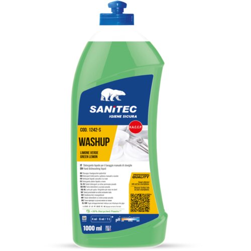 SANITEC deterdžent za pranje sudova washup limun 1l Slike
