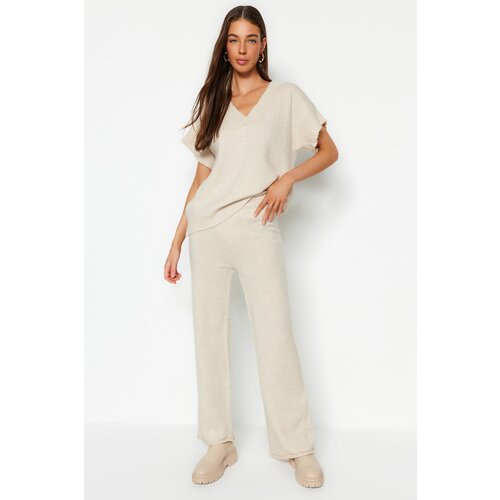Trendyol Stones Soft Textured V-Neck Knitwear Top-Top Set Slike