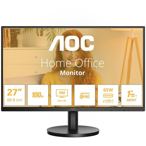 AOC 68.68cm/27&ldquo; (1920x1080) Basic-line 27B3CA2 16_Basic-line 27B3CA2 16:9 FHD IPS 1ms 100Hz HDMI USB-C Speaker Black Cijene