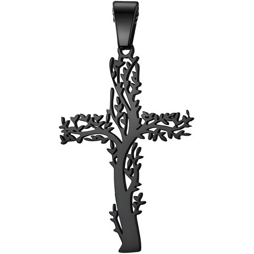 IZMAEL Privjesak na lančiću Tree Cross - Crna Cene