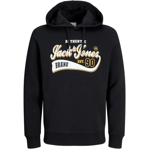 Jack & Jones Sweater majica žuta / crna / bijela