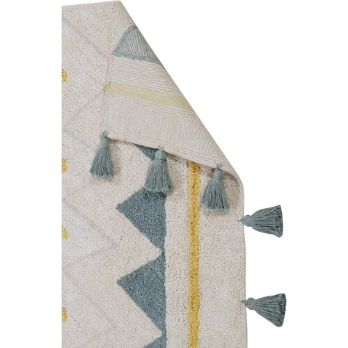 Lorena Canals Preproga iz bombaža Azteca Natural Vintage Blue - 120x160 cm Cene