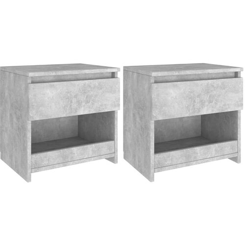  Noćni ormarići 2 kom siva boja betona 40x30x39 cm od iverice Cijene