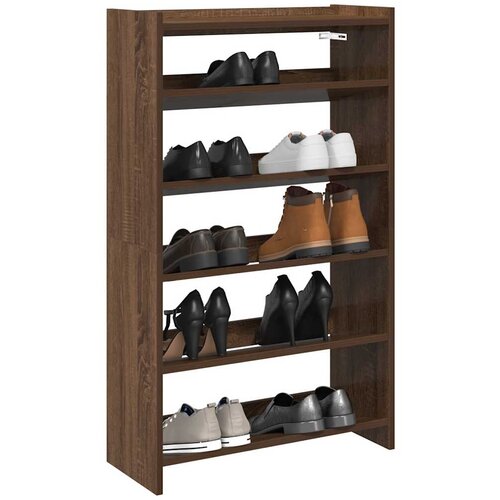 VidaXL Regal za čevlje rjav hrast 60x25x100 cm inženirski les Slike