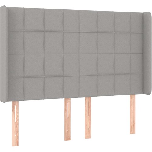 Maison Chic vzglavna omarica - nočna omarica - posteljna omarica z u&amp;scaron;esi svetlo sivo 147x16x118/128 cm blago, (21709067) Slike