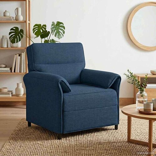 SOFA 100% poliester metalna konstrukcija MDF &Scaron;perploča - Plava 1-sjedalo (70 cm) Cijene