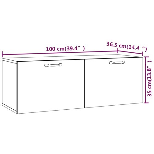  Zidni ormarić Sonoma hrast 100 x 36,5 x 35 cm konstruirano drvo Slike