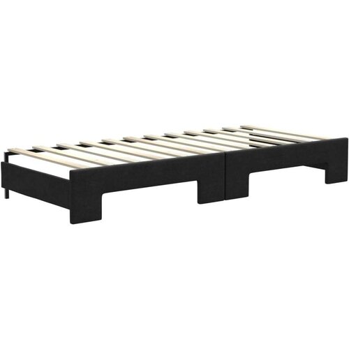 vidaXL dnevni krevet na razvlačenje crni 80 x 200 cm od tkanine Cene