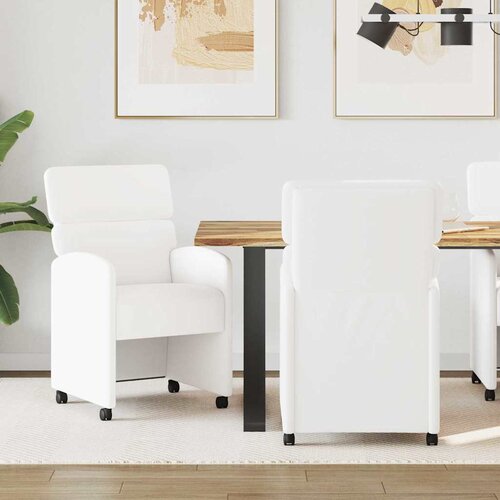  Blagovačke stolice s kotačima 2 pcs Bijelo 58 x 65 x 98 cm Cijene