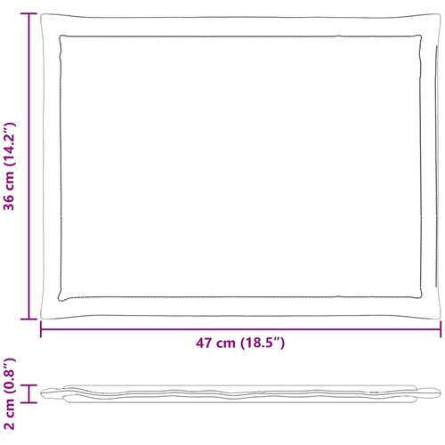  Jastučići za sjedenje 2 pcs Krema 47 x 36 x 2 cm Poliester Slike