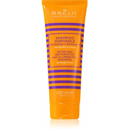 Brelil Numéro Solaire After Sun Shampoo hranilni šampon za lase izpostavljene soncu, morski in klorirani vodi 250 ml