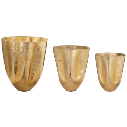 Eglo 428392 - set od 3 metalnih vaza OKAYAMA, zlatna Slike