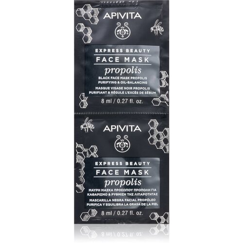 Apivita Express Beauty Propolis črna čistilna maska za mastno kožo 2 x 8 ml Cene