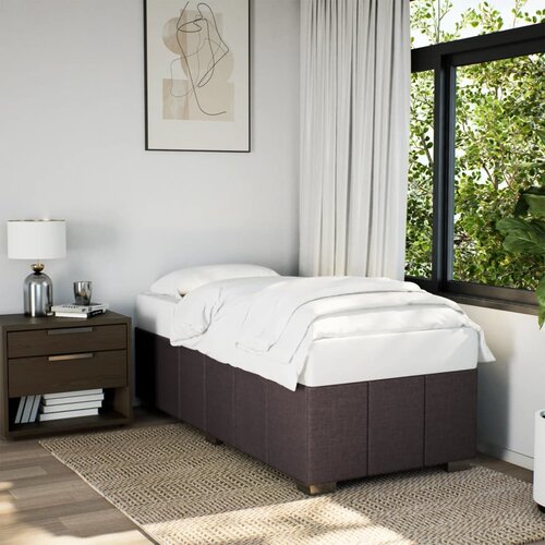 Furnova Posteljni okvir brez vzmetnice temno rjav 100x200 cm blago, (21934384) Slike