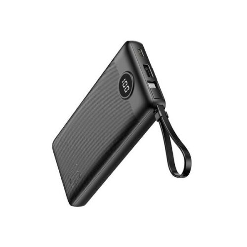 Veger prenosna baterija z vgrajenimi kabli C10 10000 mAh, črna Cene