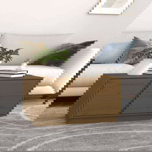  Klubska mizica medeno rjava 80x50x40 cm trdna borovina, (20712301) Cene