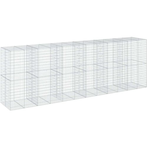VidaXL Gabionska ko&amp;scaron;ara s poklopcem 600x100x200 cm pocinčano željezo Slike