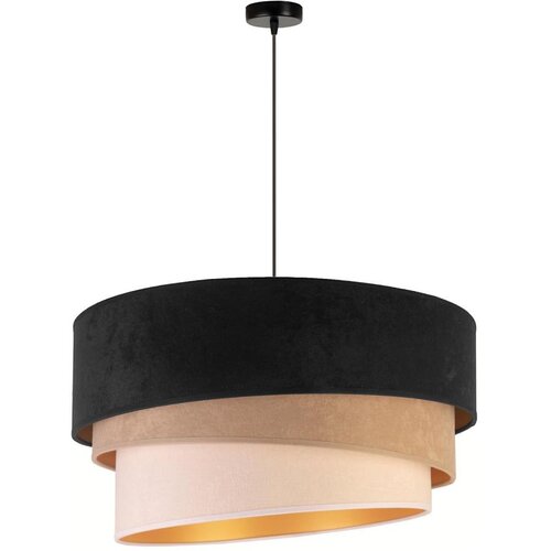  Duolla - Luster na sajli DEVON 1xE27/40W/230V, prečnik 45 cm, crna/bež Cene