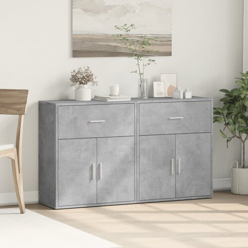 vidaXL Komoda 2 kosa betonsko siva 60x31x70 cm inženirski les Cene