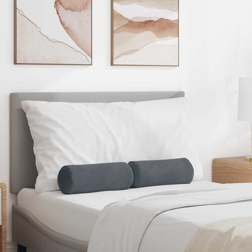 VidaXL valjkasti jastučići 2 pcs tamno siva &amp;Oslash; 15 x 40 cm Slike