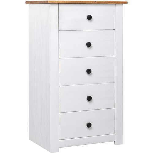 vidaXL komoda bela 46x40x89 cm borovina Panama Range Cene