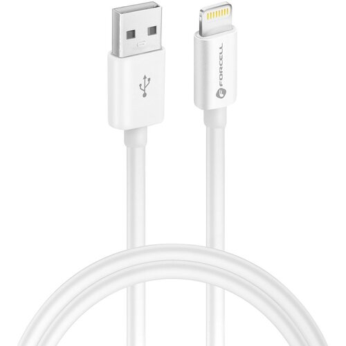 Forcell kabel USB A na Lightning 8-pinski MFi 2.4A/5V 12W C703 1m bijeli Slike