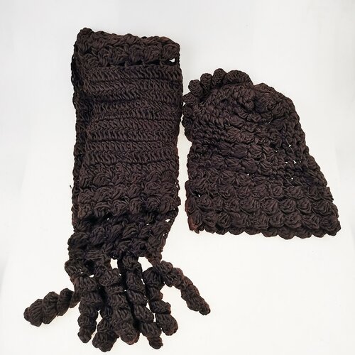 Kapa i šal ženski-braon C07010 Cene