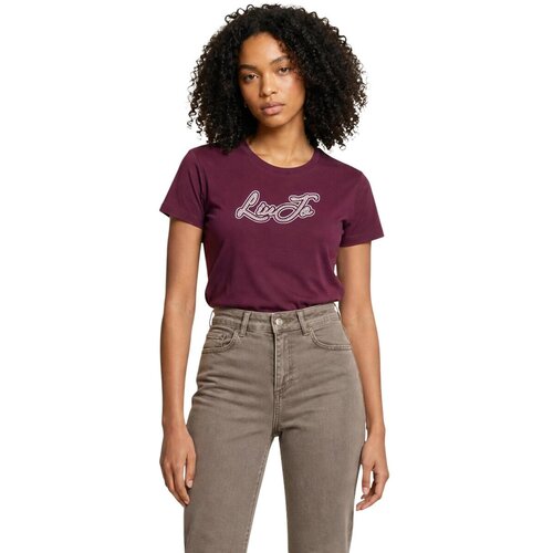 Liu Jo Majice s kratkimi rokavi BASIC T-SHIRT TF6283 JS923 Rdeča Slike