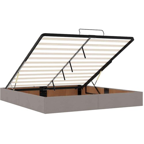 vidaXL Otomanski krevet s madracem smeđesivi 200x200 cm tkanine Cijene
