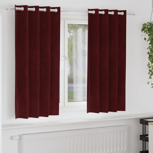  Zavjese za zamračivanje 2 pcs Vinska crvena 140 x 175 cm Baršun Cene