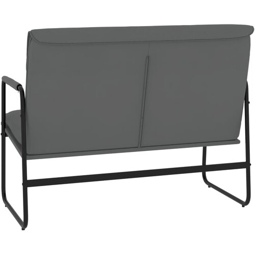  Klupa siva 100 x 64 x 80 cm od umjetne kože Slike