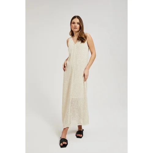 Moodo Women's knitted dress - light beige