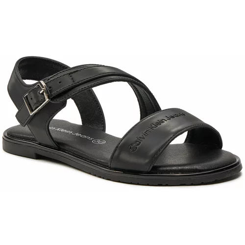 Calvin Klein Jeans Sandali Flat Sandal V3A2-80825-1688 M Black 999