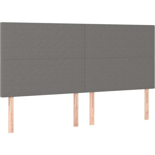 vidaXL LED uzglavlje tamnosivo 200x5x118/128 cm od tkanine Cijene