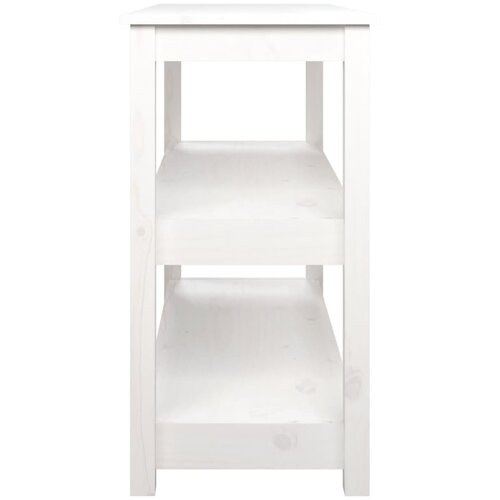  Konzolni stol bijeli 110 x 40 x 74 cm od masivne borovine Slike