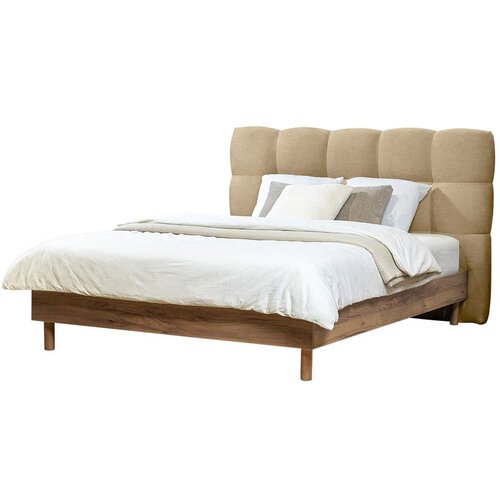 Bobochic Paris Bež tapecirani bračni krevet s podnicom 140x190 cm Kumo &amp;ndash; Slike