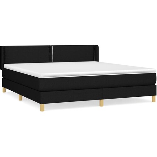 Maison Chic Box spring postelja - Vzmetna postelja z vzmetnico črna 180x200 cm blago SL14527, (21882765) Cene