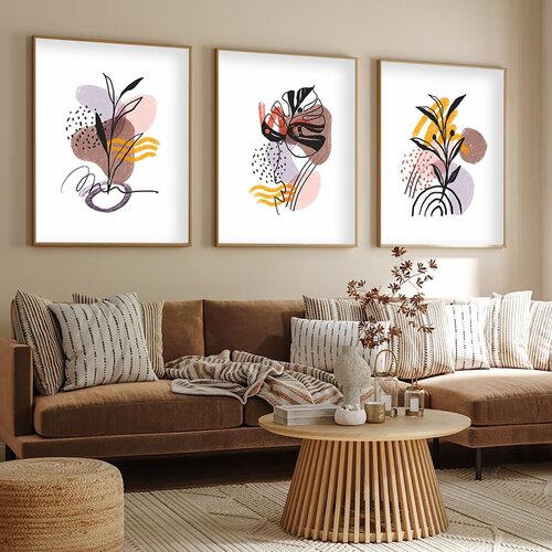 Wallity Uramljena slika Huhu227, 30x40 cm, 3 dijela Cijene
