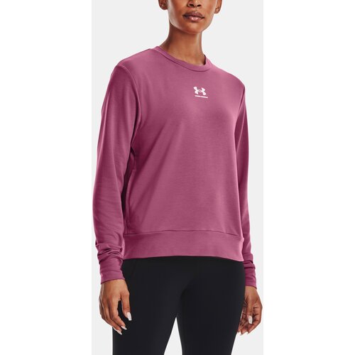 Under Armour T-Shirt Rival Terry Crew-PNK - Women Slike