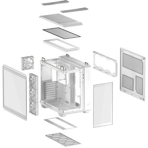 Asus GT502 horizon tg argb white tuf gaming kući&amp;scaron;te belo Slike