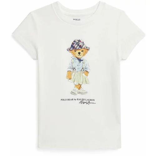 Polo Ralph Lauren Otroška bombažna kratka majica bela barva, 312941151002