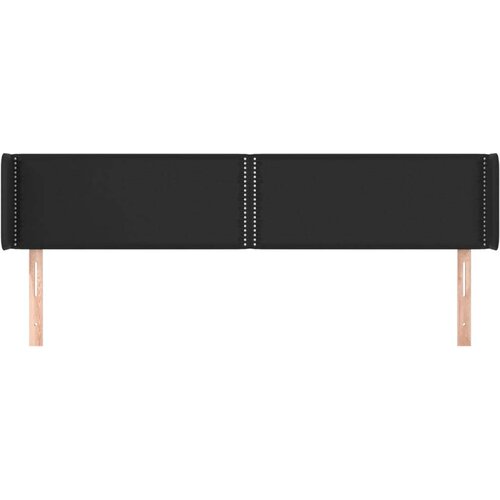  Uzglavlje s u&amp;scaron;ima crno 203x16x78/88 cm od umjetne kože Slike