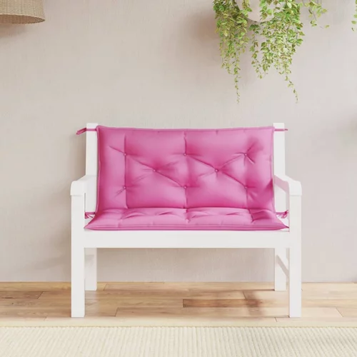  Jastuci za vrtnu klupu 2 kom ružičasti 100x50x7 cm tkanina