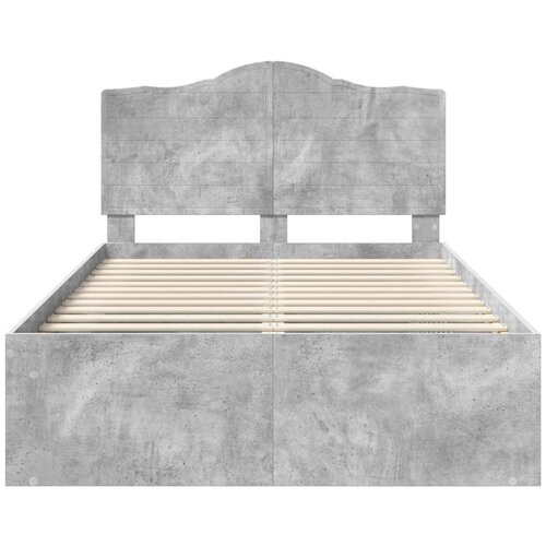  Okvir za krevet Beton 120 x 200 cm Čvrsto borovo drvo Slike