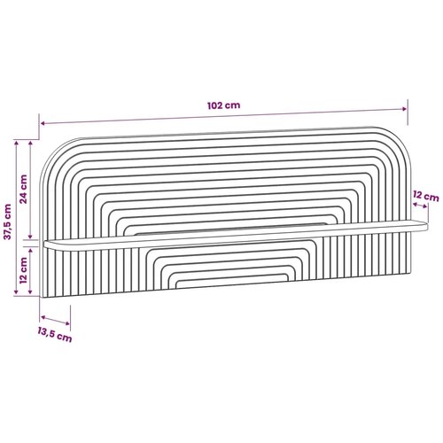  Zidna polica 2 kom. Bijela 102 x 13.5 x 37.5 cm Prerađeno drvo - Bijela 102 cm Slike