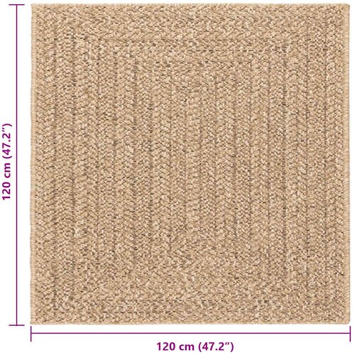  Tepih ZIZUR 120 x 120 cm s izgledom jute unutarnji i vanjski Slike