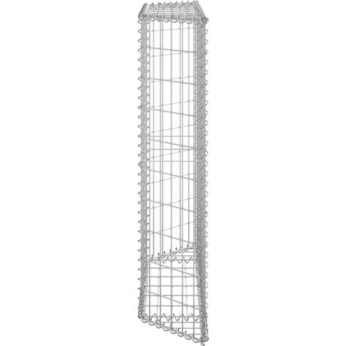 VidaXL trapezna gabionska gredica od pocinčanog čelika 100x20x100 cm Slike