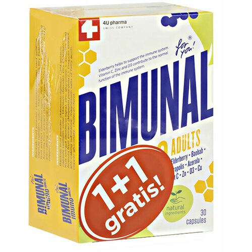 Bimunal imuno adults, 30 kapsula 1+1 gratis Slike
